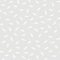 Seamless pattern with white rice grains on gray background